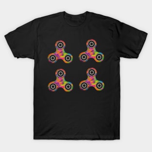 fidget spinner stickers party camo T-Shirt